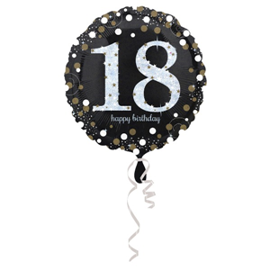 Folieballon Glitterfeest 18 Jaar - 45 cm Folieballon Glitterfeest 18 Jaar - 45 cm